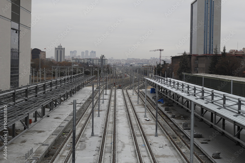 Ankara Train Station Construction on 27 January 2018 in Ankara, Turkey Ankara Train Station Construction on 27 January 2018 in Ankara, Turkey