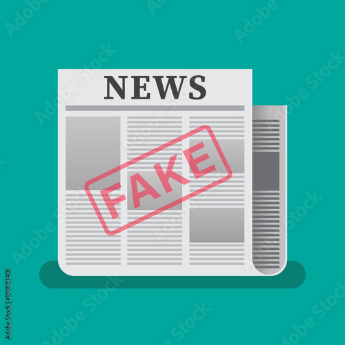 Fake news newspaper vector illustration.