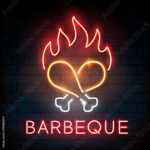Barbeque neon banner