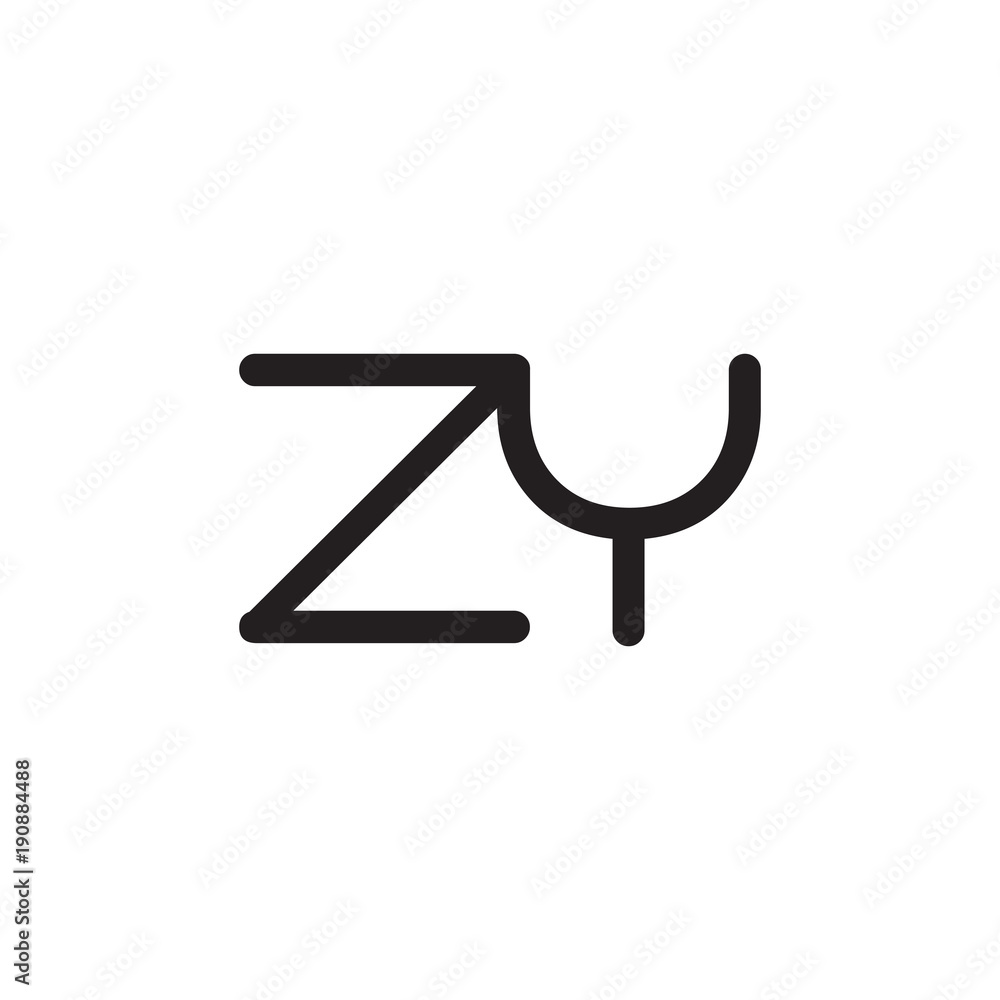 initial letter rounded logo modern