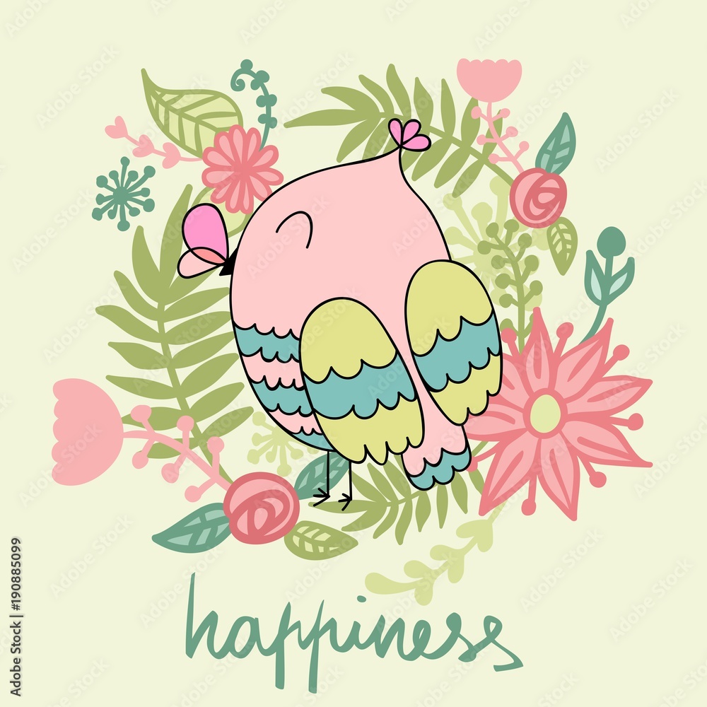 vector illustration of a cartoon happy owl vector illustration of a cartoon happy owl