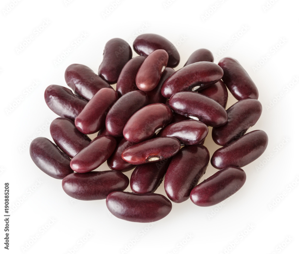 Red kidney beans isolated on white background Red kidney beans isolated on white background