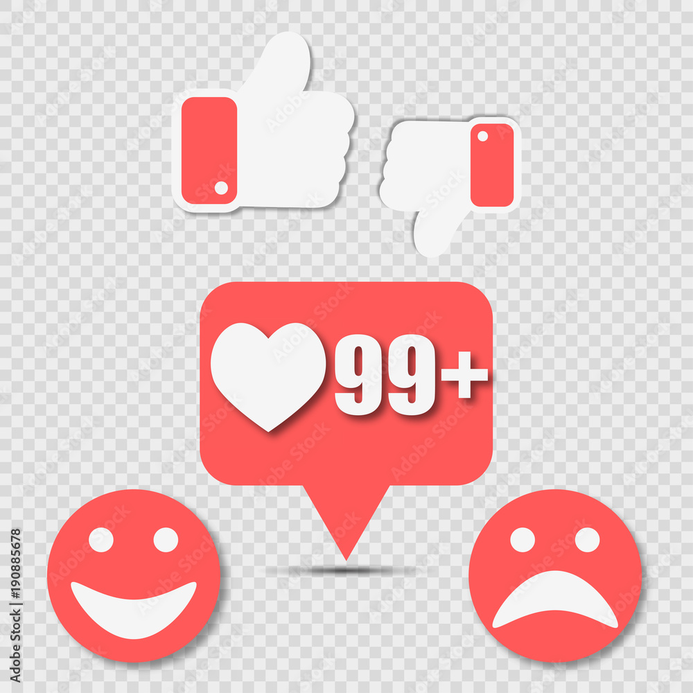 99+ alert window, thumb up, thumb down 99+ alert window, thumb up, thumb down