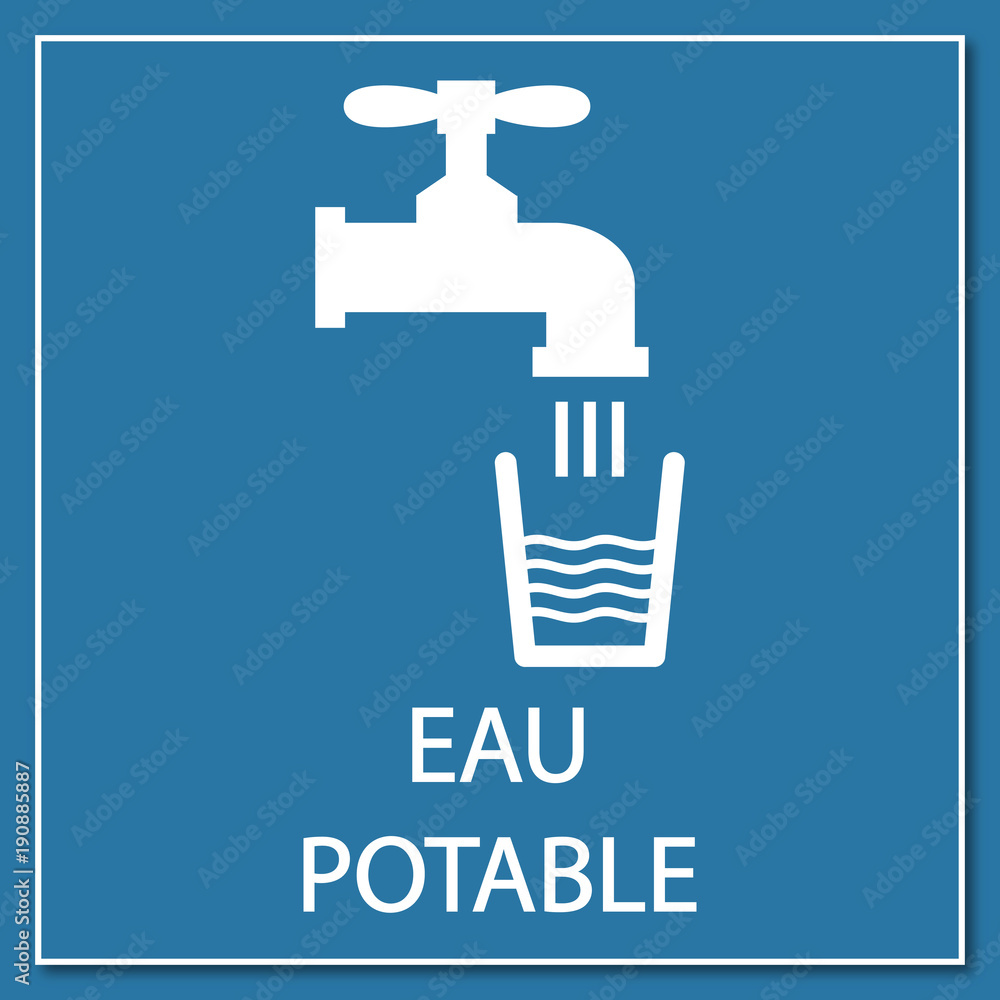 Logo eau potable. Logo eau potable.