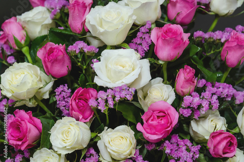 close up bunch of flowers rose decoration