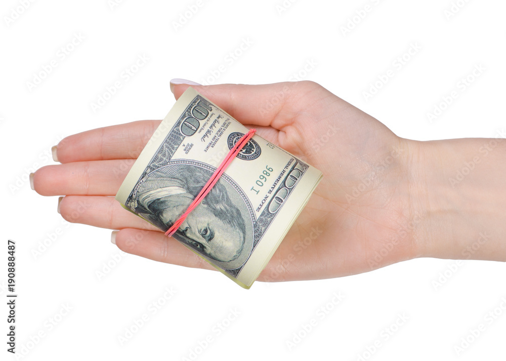 Money dollar in hand Money dollar in hand