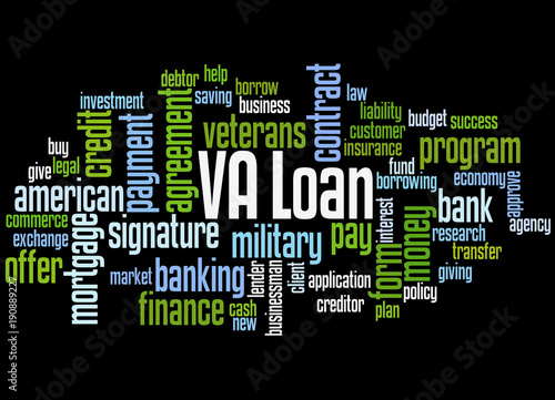 VA loan word cloud concept 3