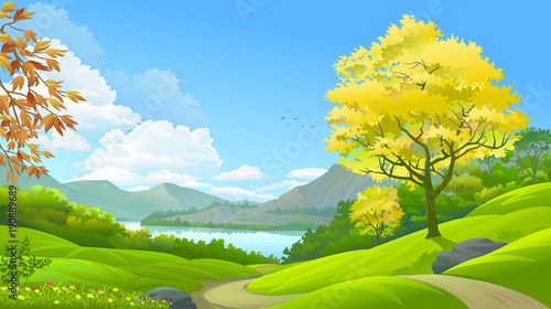 A forest in a paradise