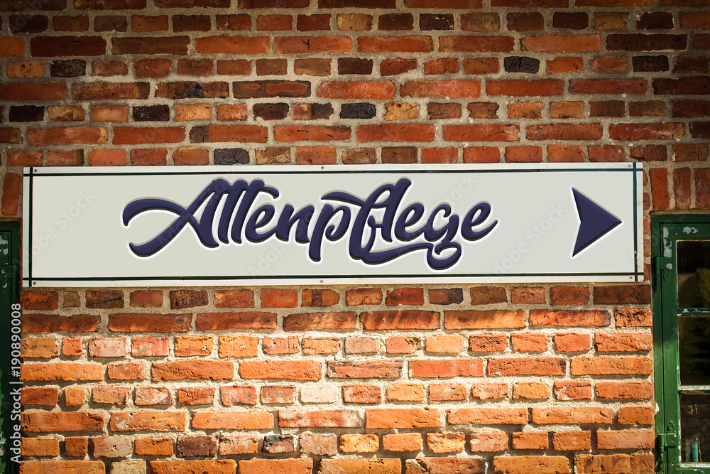 Fototapeta premium Schild 318 - Altenpflege