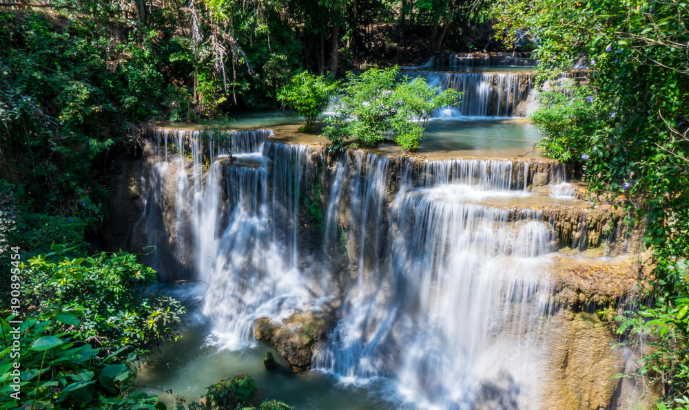 Huay mae khamin waterfall in Thailand 