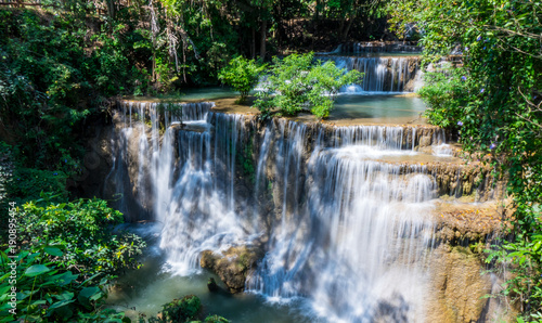 Huay mae khamin waterfall in Thailand 