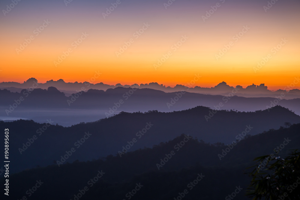 Sunset at mountain