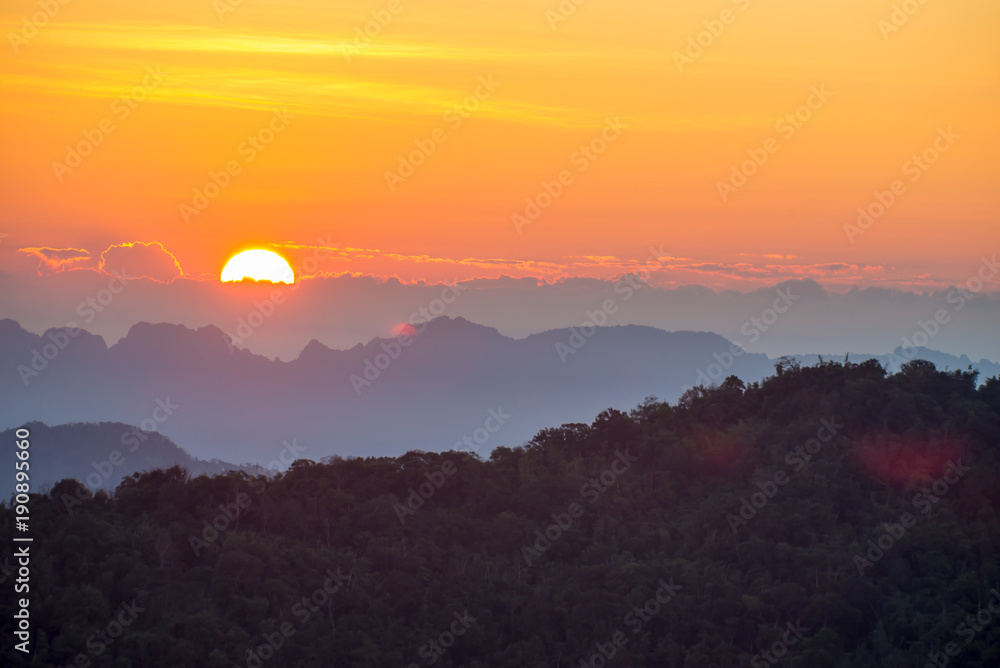 Sunset at mountain