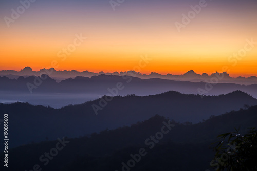 Sunset at mountain © khamkula