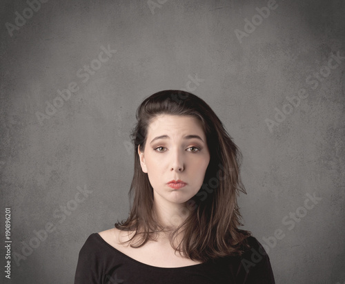 girl with funny facial expression