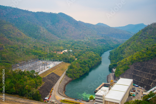 Srinagarind dam in Thailand National Palk