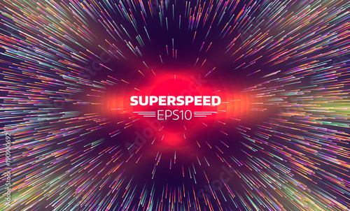Abstract radial lines geometric background. Beams zoom concentric pattern. Explosion star. Motion effect