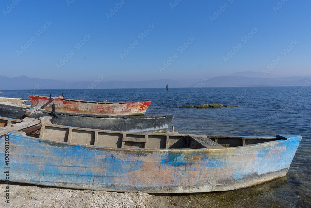 Lake Vegoritida in Arnissa and Agios Panteleimon in Macedonia in Greece