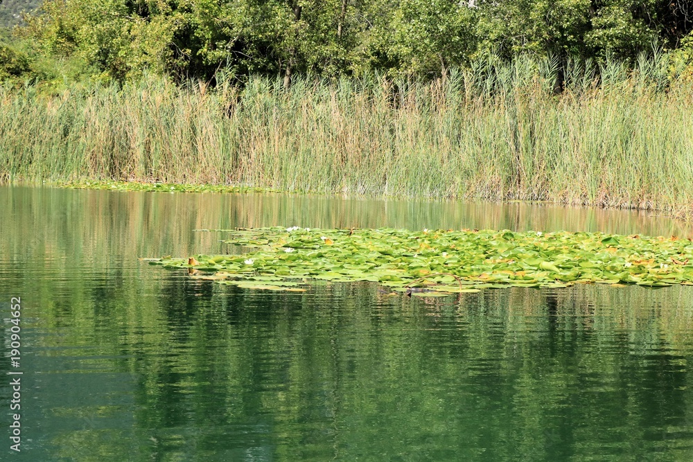 Obraz premium view while boating the Bacina lakes in Croatia