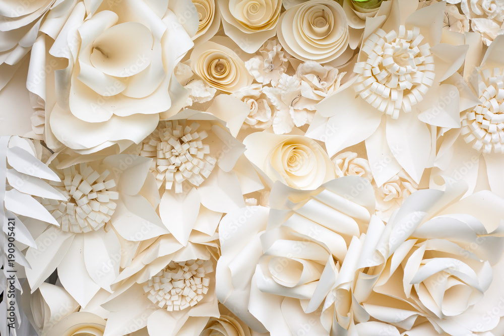 Origami paper flower background. Stock Photo | Adobe Stock
