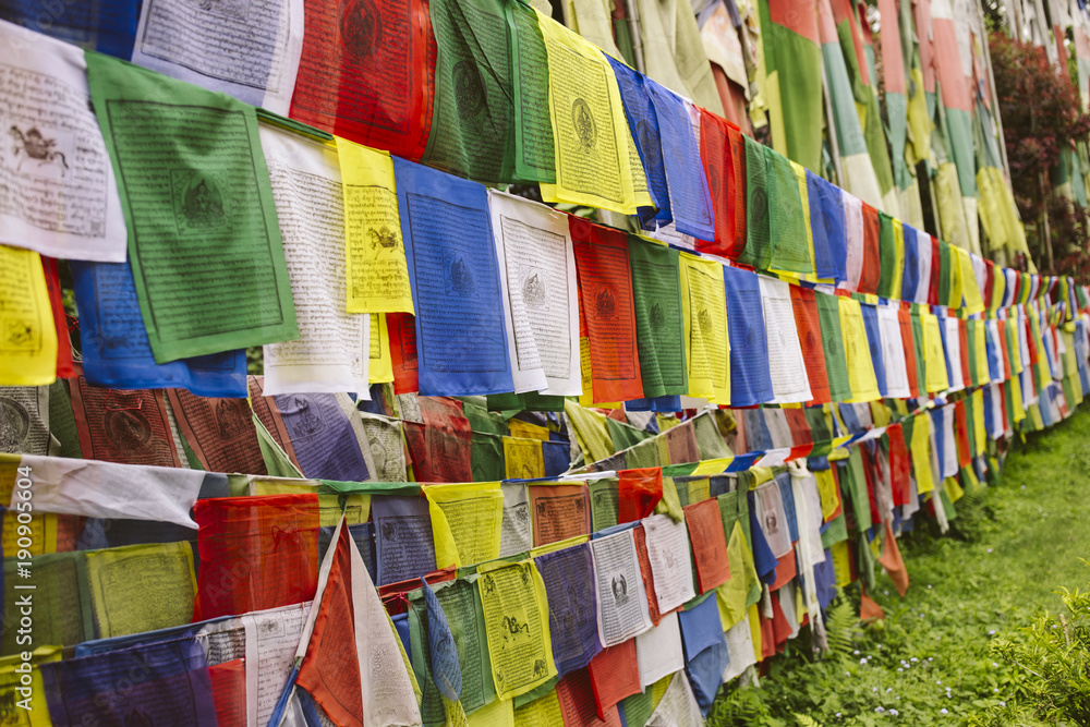 Flags in Nepal.