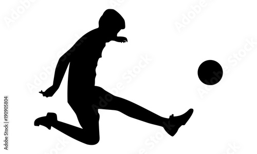silhouette action dribble player