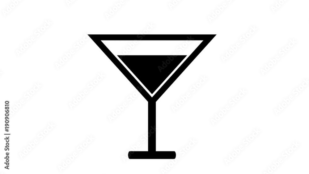 Alcoholic cocktail drink icon black Alcoholic cocktail drink icon black