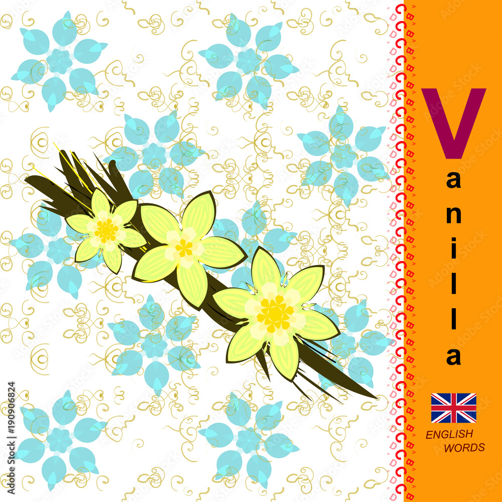 Fotografie English letter V. Vanilla