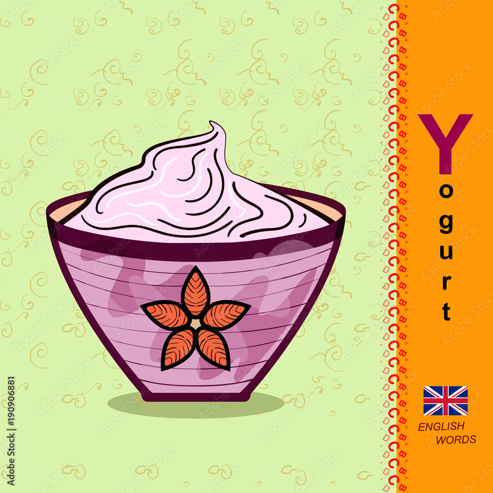English letter Y. Yogurt English letter Y. Yogurt
