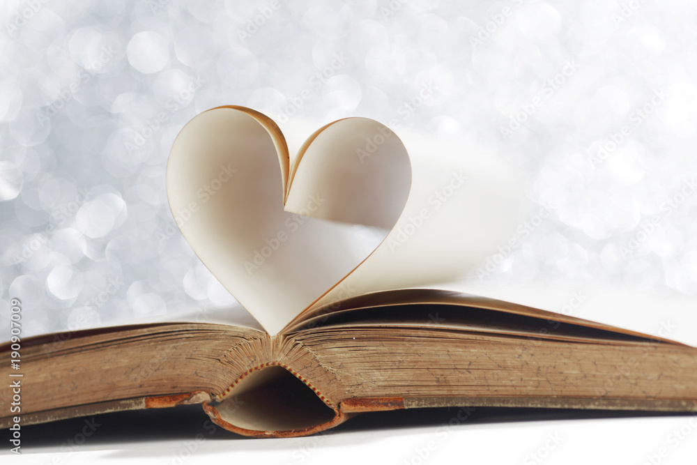 Heart from book pages Heart from book pages