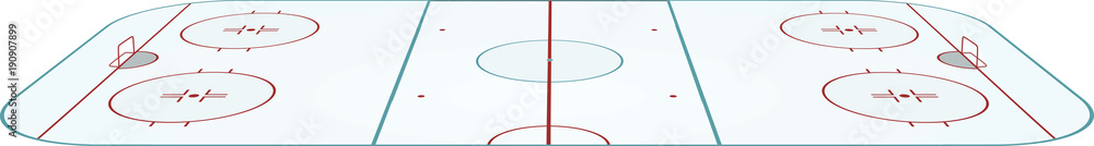 Fototapeta premium Hockey field. vector illustration