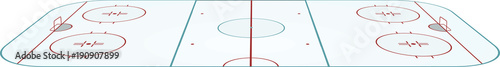 Hockey field. vector illustration