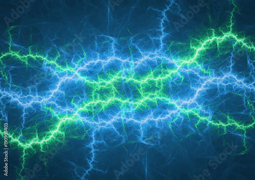 Blue and green lightning background