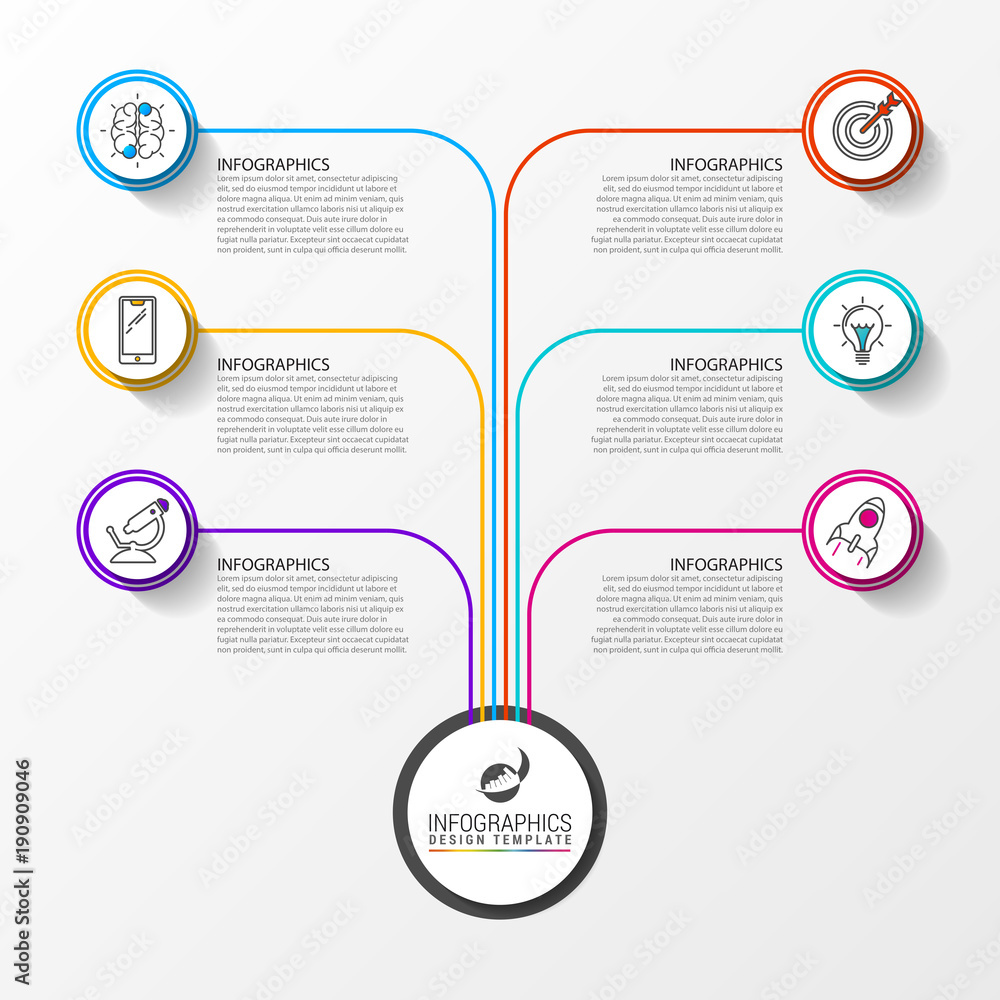 Infographic design template. Tree with icons. Vector Infographic design template. Tree with icons. Vector
