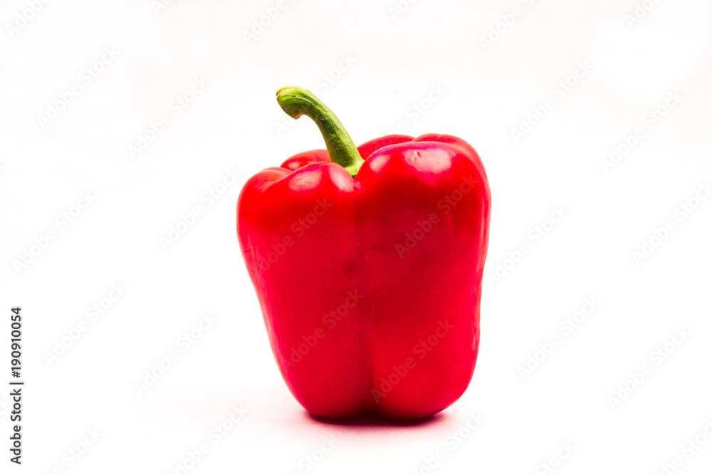Closeup of a Single Red Bell Pepper Closeup of a Single Red Bell Pepper