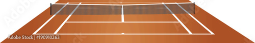 Tennis field. vector illustration