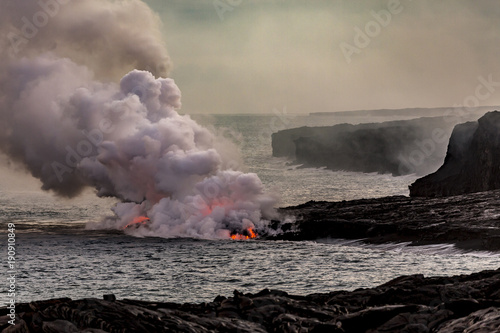 Lava Entering Water