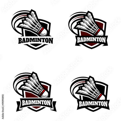 Badminton Badge Set of 4