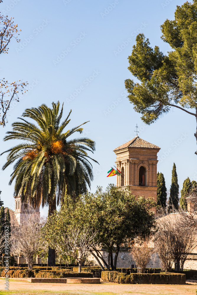 Obraz premium Gardens of the Alhambra, Granada, Andalusia in Spain.