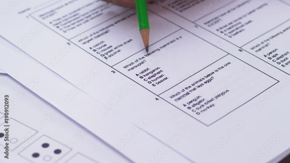 marking answers in multiple choice test marking answers in multiple choice test