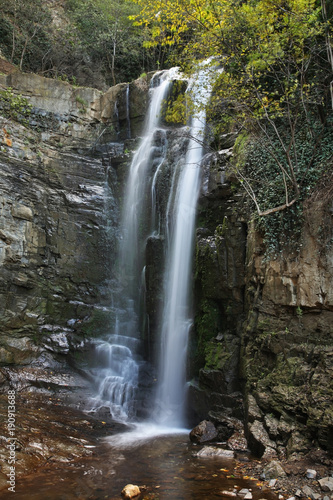 Waterfall at Legvtakhevi ravine. Abanotubani quarter. Tbilisi. Georgia photo