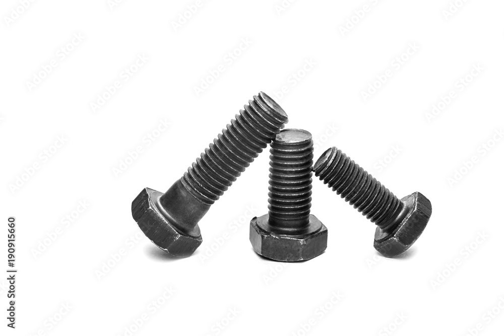 bolt and nut isolated on white background bolt and nut isolated on white background