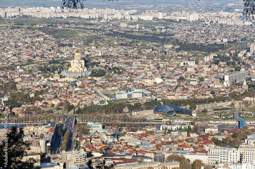 view from above to Tbilisi