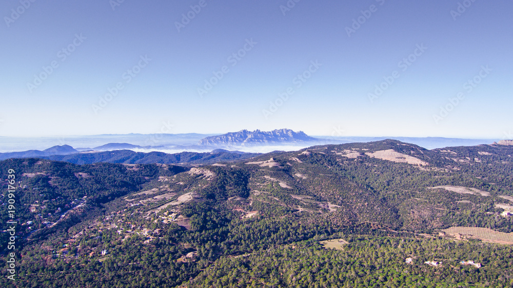 Montserrat mountain. Aerial view