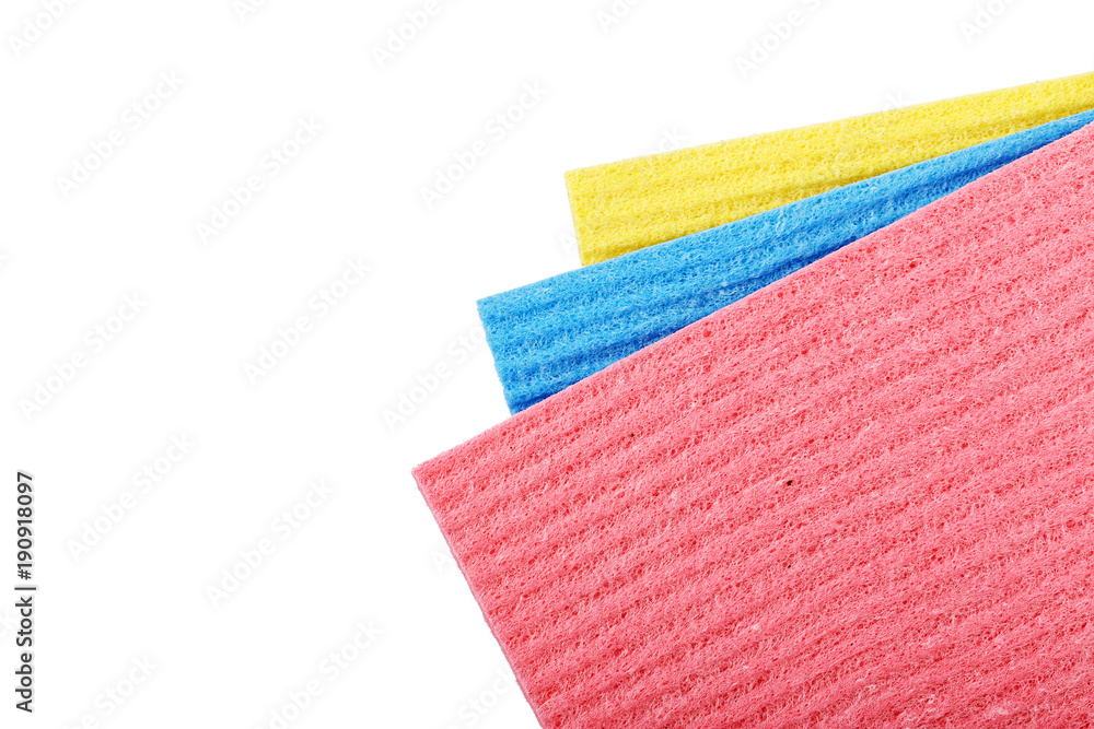 Fototapeta premium colored washcloths isolated