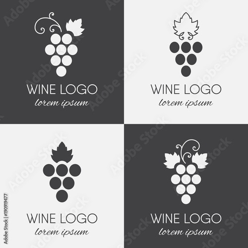 Set of grapes logo.
