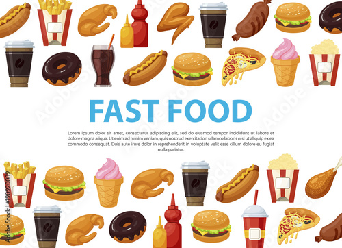 Fast food background