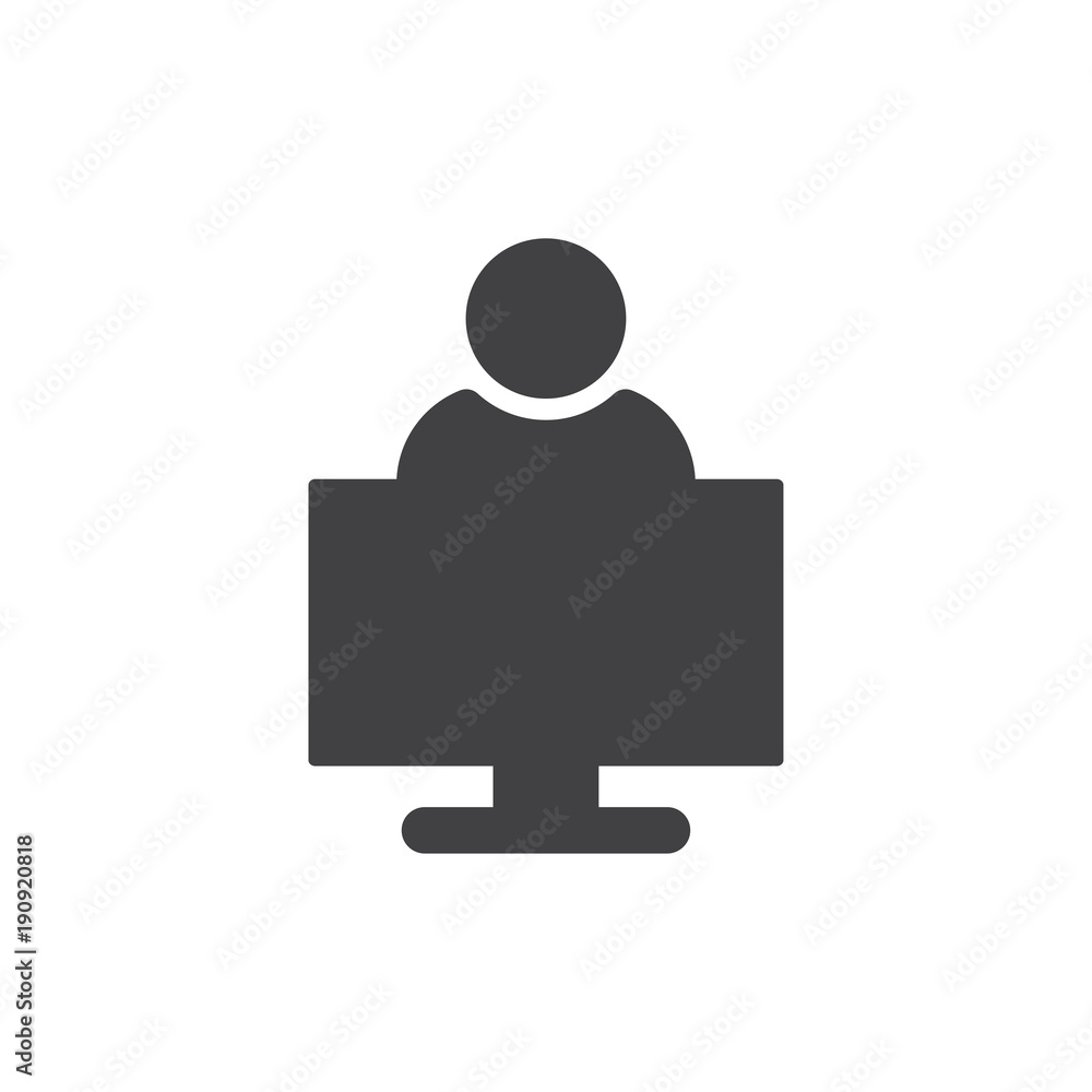 User Icon in trendy flat style isolated on grey background. User symbol for your web site design, logo, app, UI. Vector illustration, EPS10.