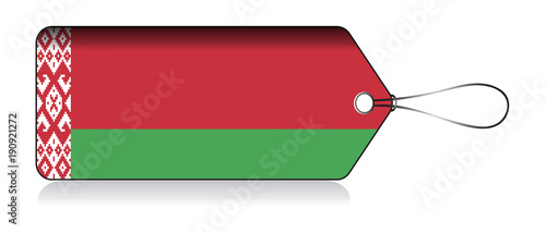 Belarusian flag label, Made in Belarus