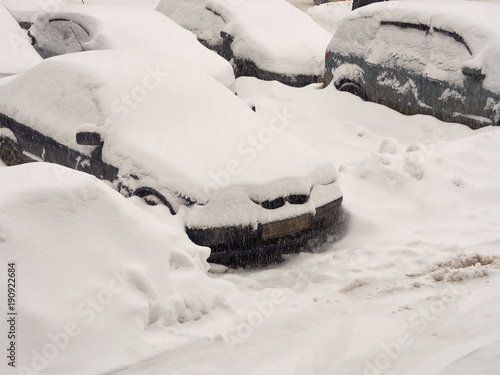 Cars Under the Snowdrift